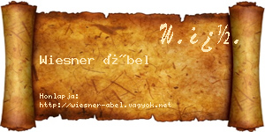 Wiesner Ábel névjegykártya